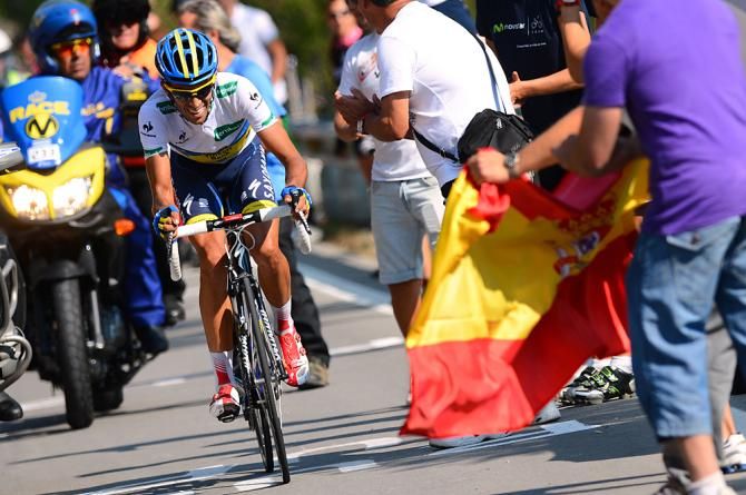 Fans cheer Alberto Contador along on his epic attack