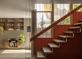 staircase at Richard Neutra's Silver Lake Tree House
