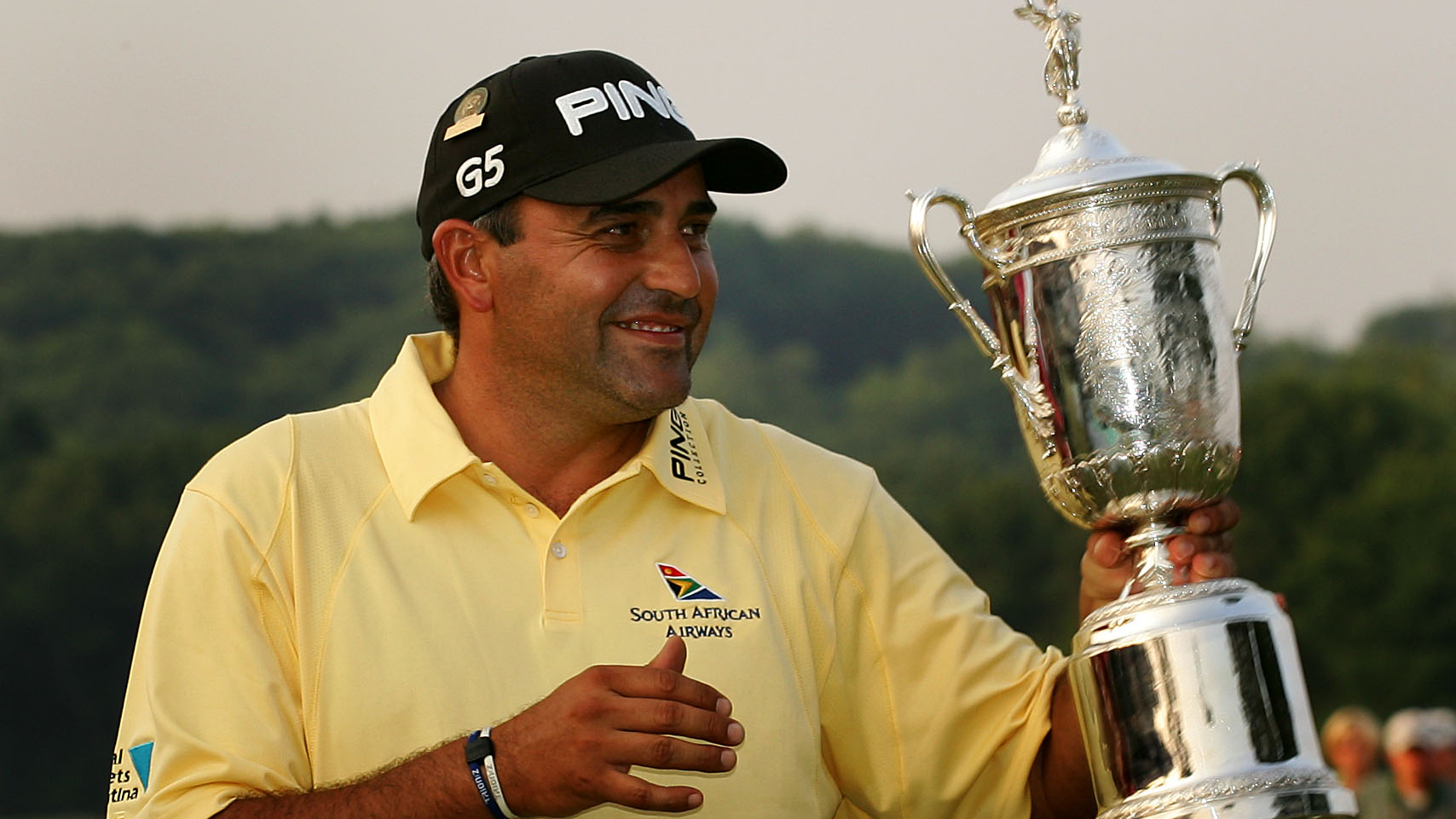 Angel Cabrera with the US Open trophy