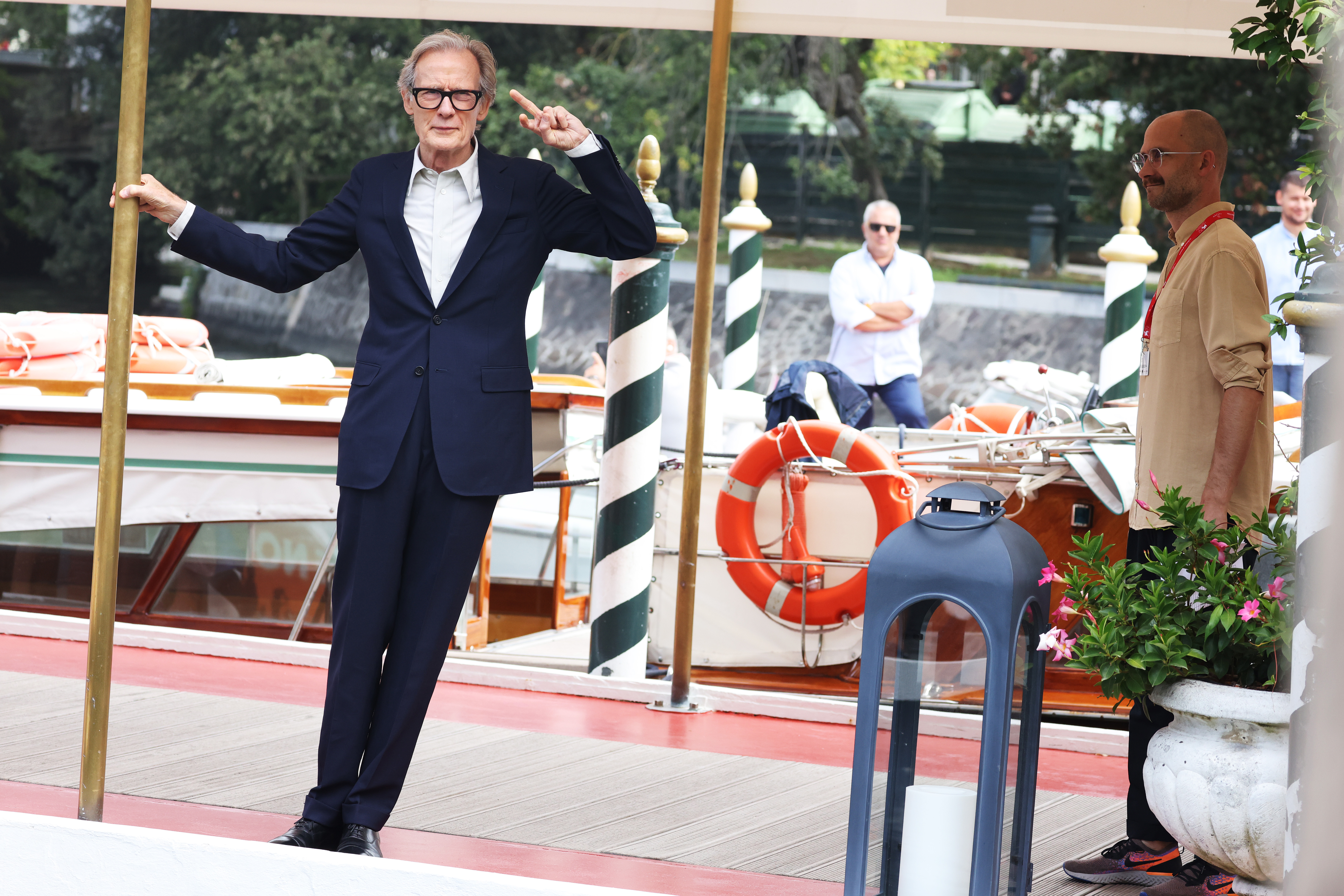 Bill Nighy arriving at the Belmond Cipriani hotel for the Venice Film Festival
