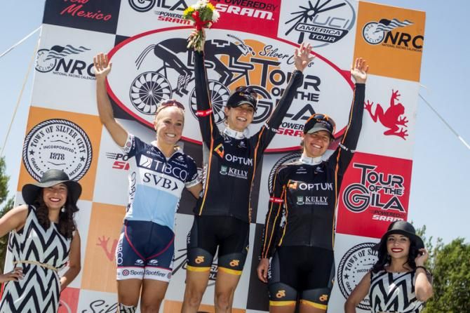 The women's top three for the day (L-R): Shelley Olds, Janel Holcomb and Jade Wilcoxson