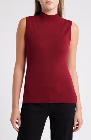 Sleeveless Mock Neck Top