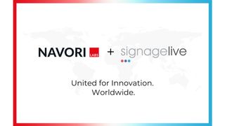 The Navori Labs and signagelive logos. 
