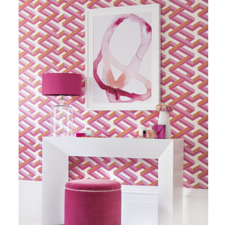 room decorate with hot pink and orange