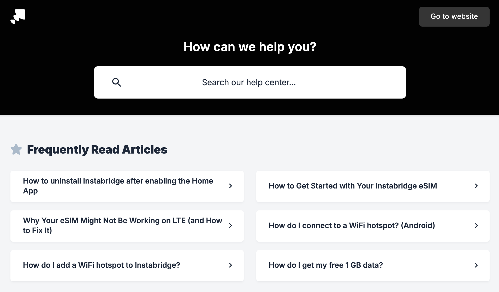 Instabridge help center