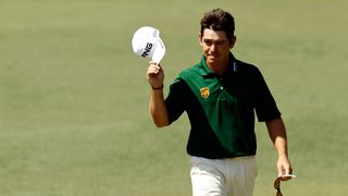 Louis Oosthuizen walking up the second fairway during the 2012 Masters