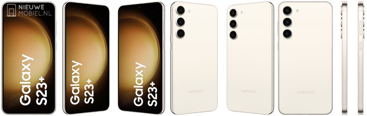 Image of leaked renders of the Samsung Galaxy S23 Plus model