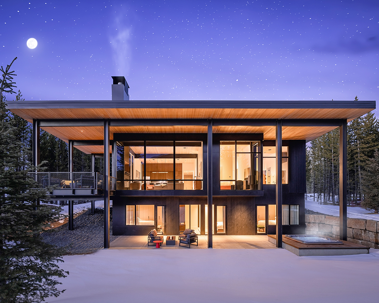Exterior of a home in Big Sky, Montana