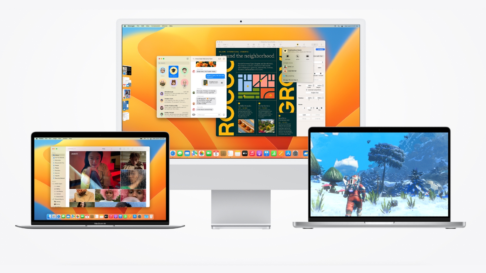 macOS Ventura on MacBook and Mac