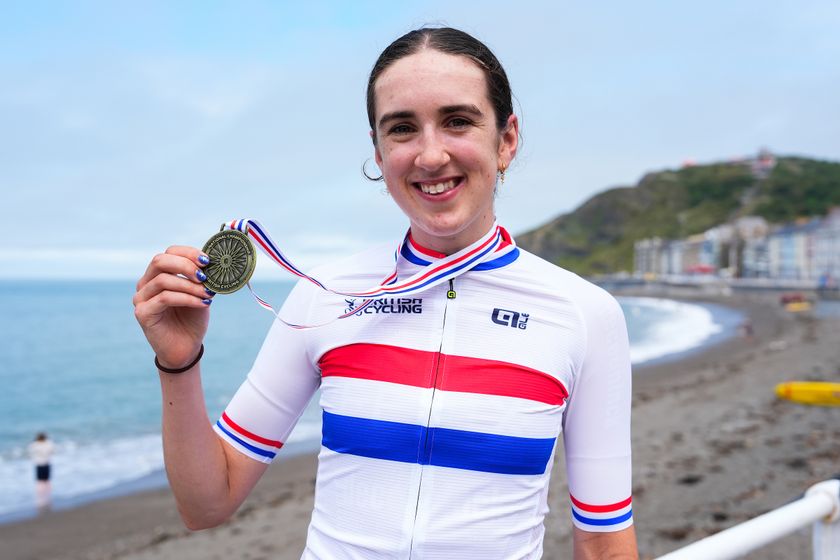Picture by Olly Hassell/SWpix.com - 29/06/2025 - Cycling - 2025 Lloyds National Road Race Championships - Aberystwyth, Ceredigion, Wales - Women -Millie Couzens (Fenix-Deceuninck) Wins the Women&#039;s Road Race to become National Champion