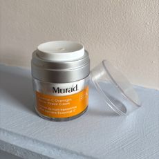 Pot of open Murad Essential-C Overnight Barrier Repair Cream