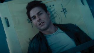 Tom Cruise comes to in Edge of Tomorrow wake up scene.