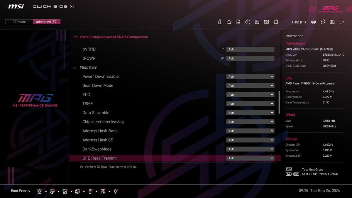 MSI X870E Carbon WIFI