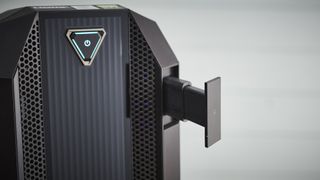 Le socle pour casque audio dissimule les ports frontaux de l'Acer Predator Orion 3000