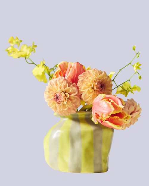 Maya Eline Leroy Striped Ceramic Vase