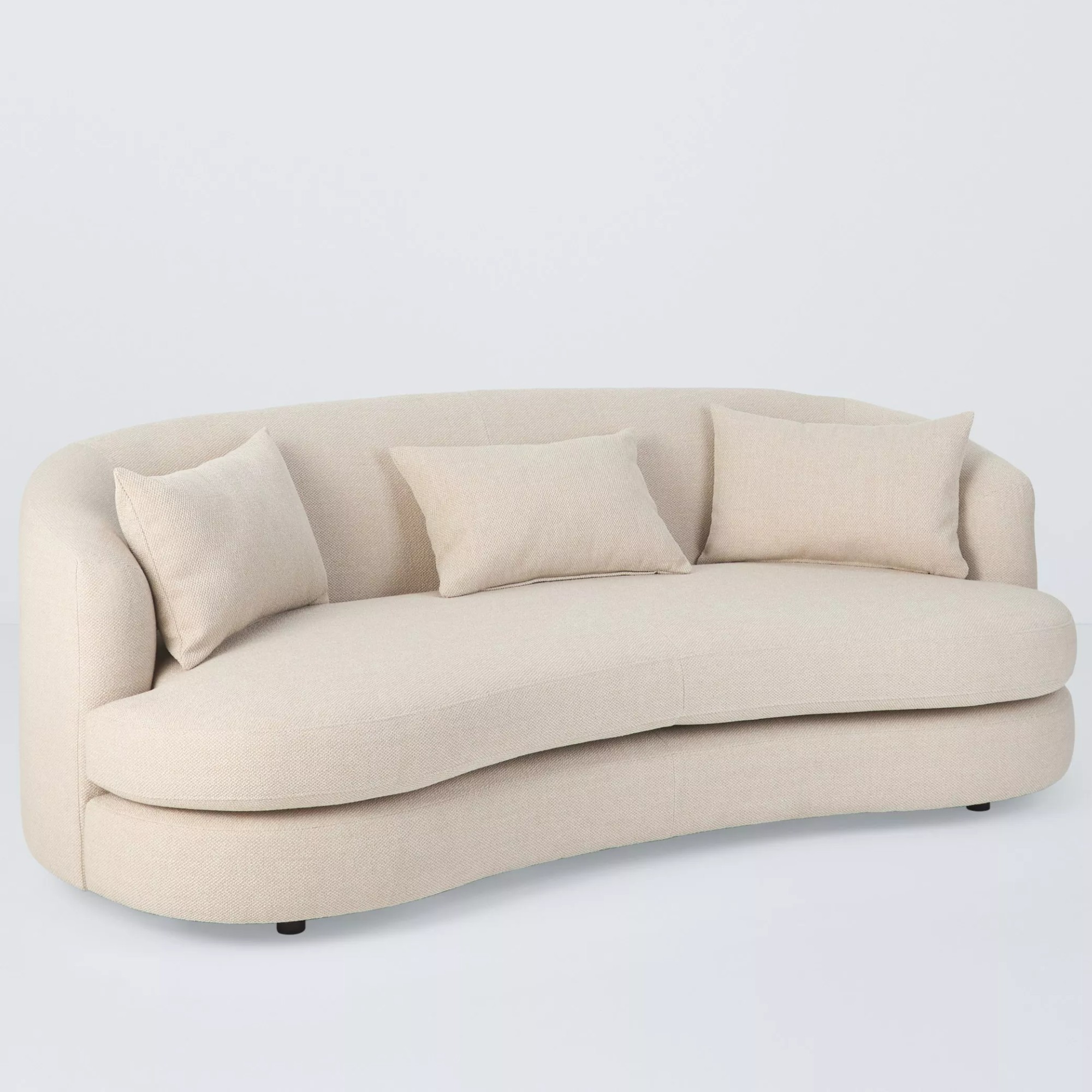 John Lewis Lozenge Large 3 Seater Sofa, Black Leg