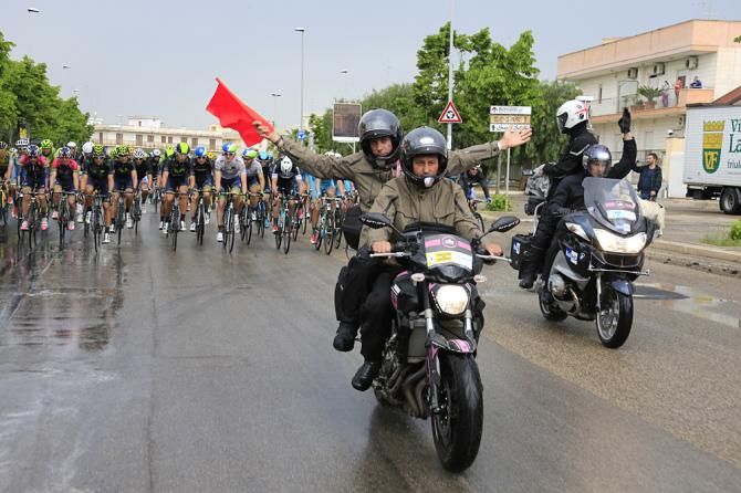 The flag was up on stage 4 of the Giro d'Italia