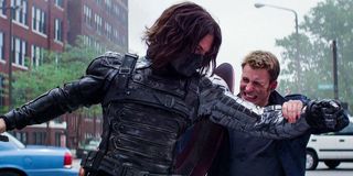 Sebastian Stan and Chris Evans in Captain America: The Winter Soldier