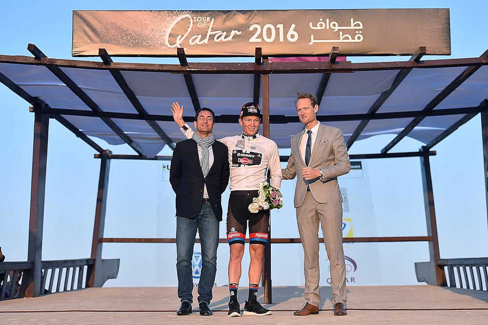 Best young rider S&oslash;ren Kragh Andersen of Giant-Alpecin