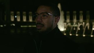 Michael B. Jordan stands stoically at night in Without Remorse.