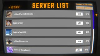 A server list in horror game REPO.