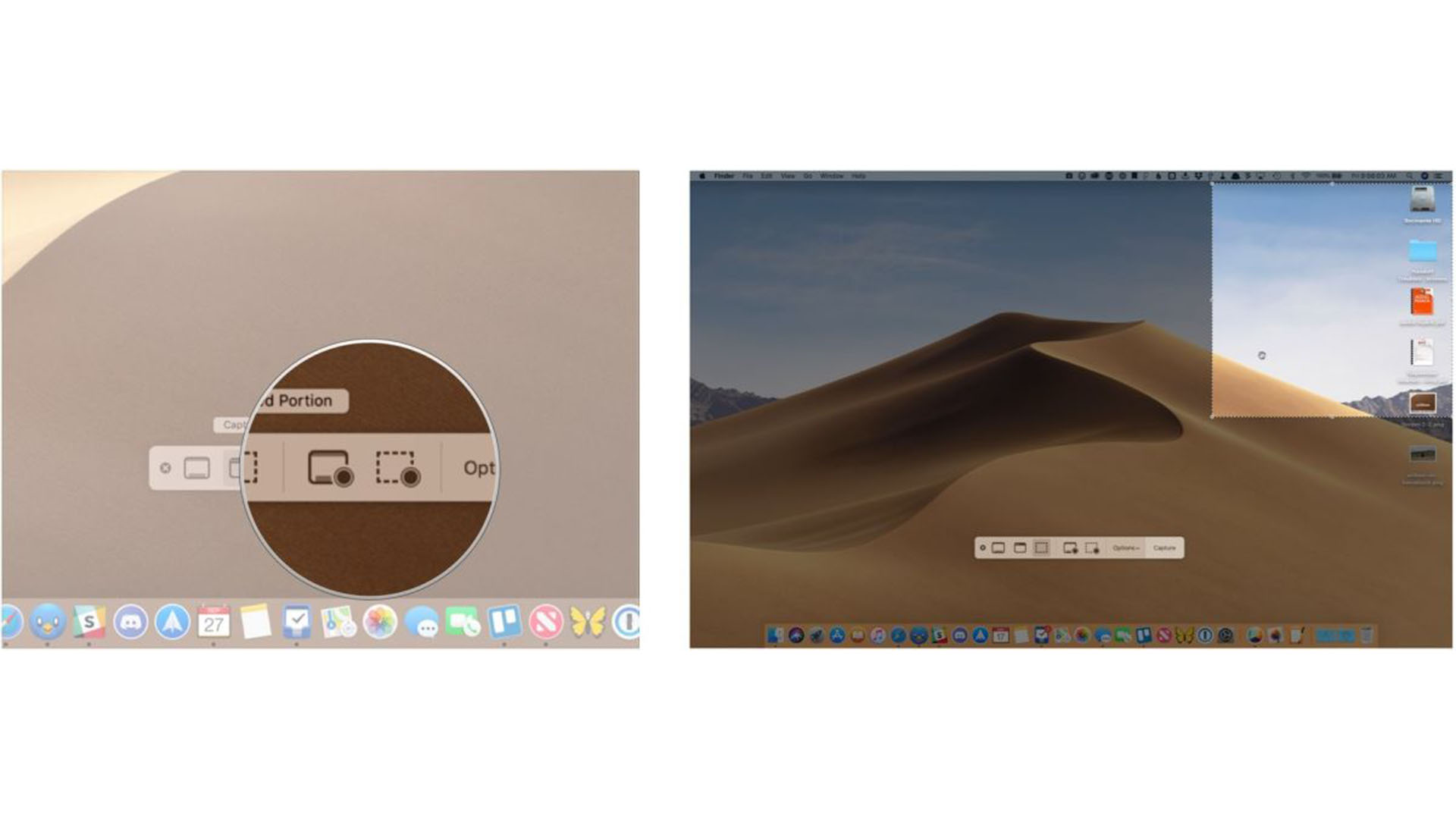 Чтобы записать свой экран на Mac, выберите, что записывать, при необходимости выберите область записи.