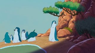 Aaron Blaise and Procreate Dreams; penguins on a beach