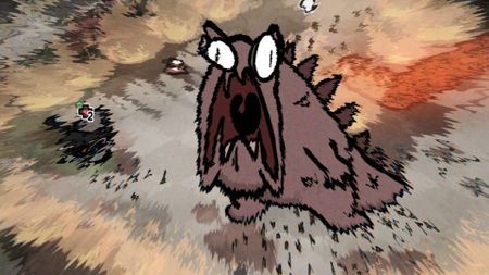 The dino-like Pyrophina beast in Mewgenics roars, shaking the screen