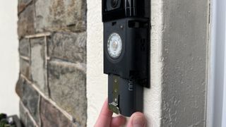 adding the battery to the ring video doorbell 3