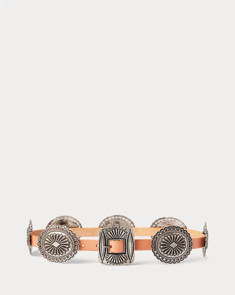 Metal Accent Leather Belt