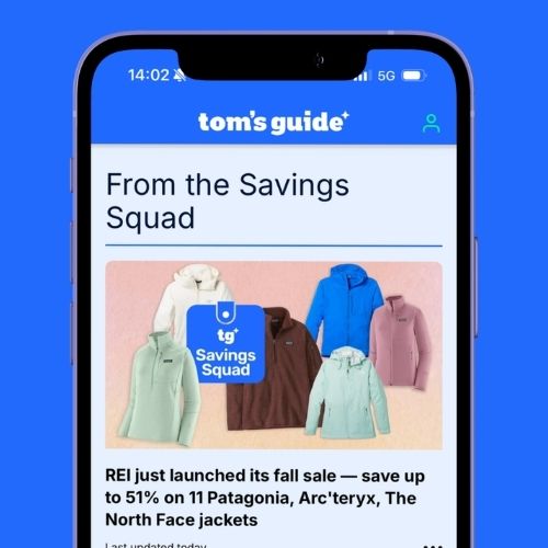 App screenshot showing Tom's Guide Savings Squad articles