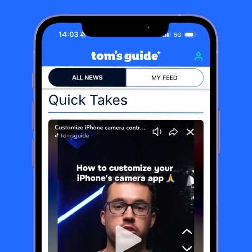 App screenshot showing Tech Video reviews