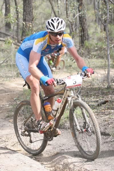 Keeping the pressure on near the front was Ben Mather.