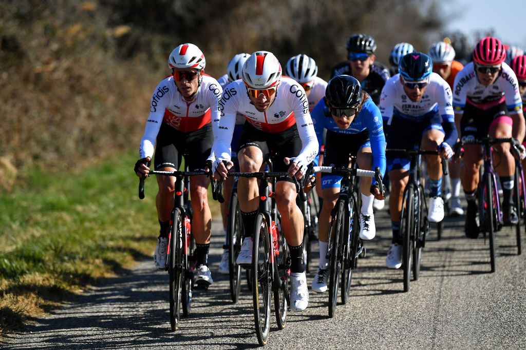 LES SAINTESMARIESDELAMER FRANCE FEBRUARY 11 PierreLuc Perichon of France and Team Cofidis competes during the 6th Tour De La Provence 2022 Stage 1 a 1593km stage from Istres to Les SaintesMariesdelaMer TDLP22 on February 11 2022 in Les SaintesMariesdelaMer France Photo by Luc ClaessenGetty Images