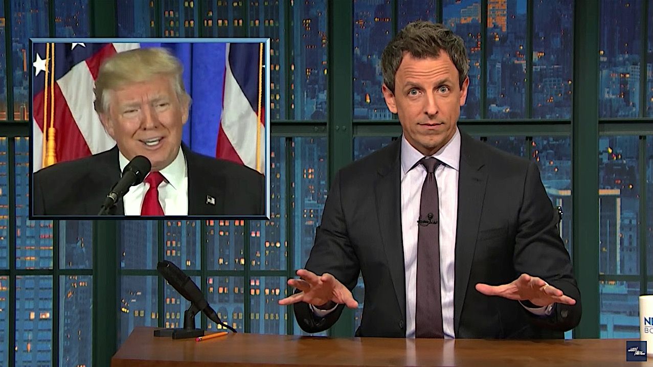 Seth Meyers recaps Donald Trump press conference