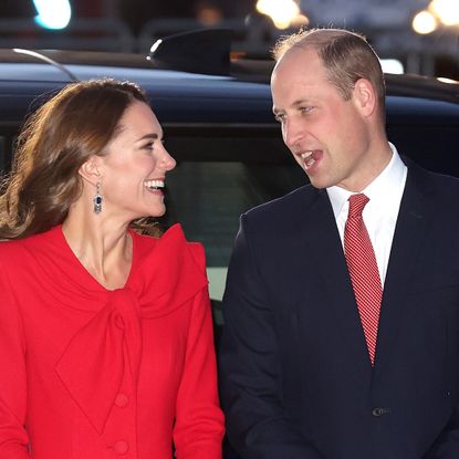 Prince William and Kate smile at each other