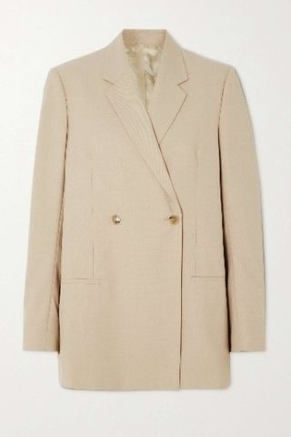 TOTEME Double-breasted recycled-twill blazer