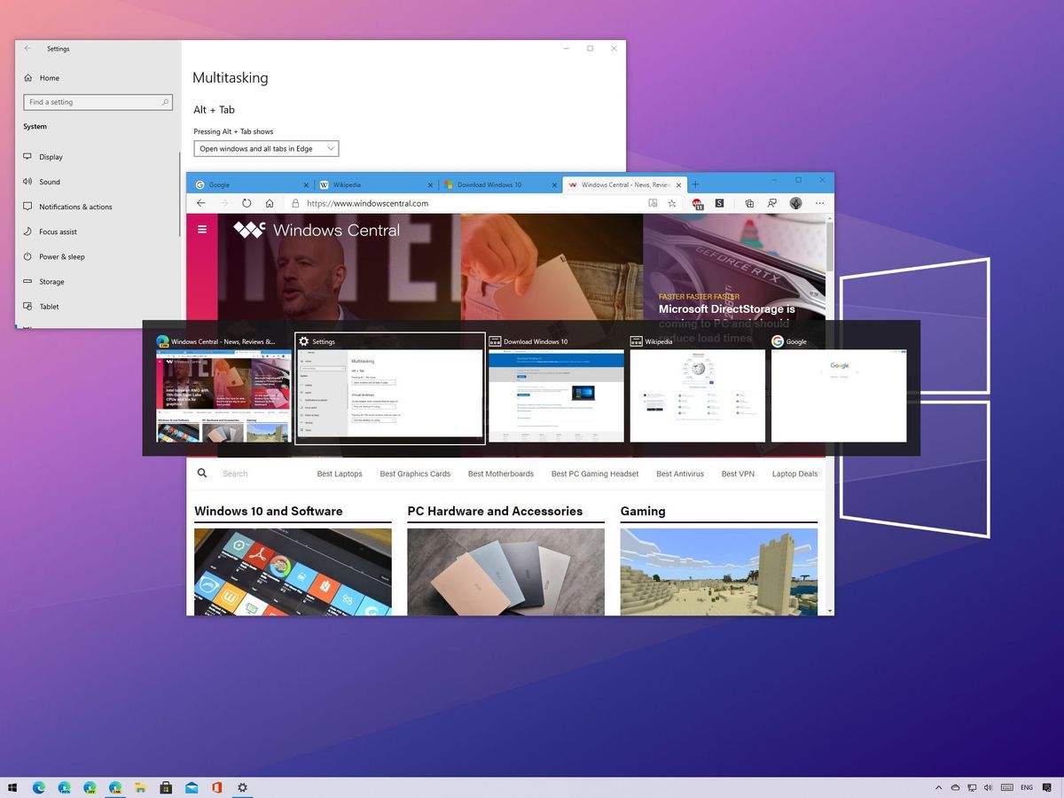 How to customize Alt + Tab for Microsoft Edge open tabs on Windows 10