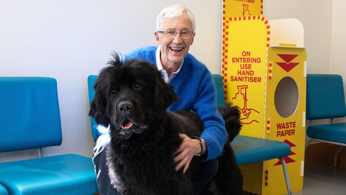 Paul O&#039;Grady with Newfoundland Peggy