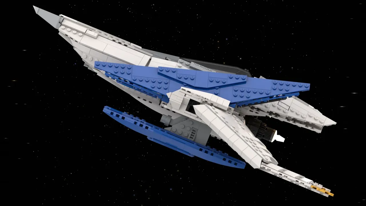 Star Fox Arwing Lego concept build by OfficierSerieuzePruik
