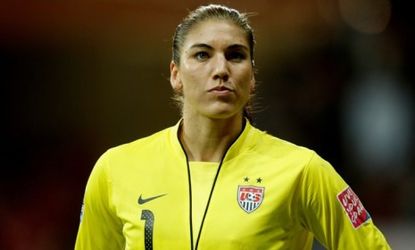 The U.S. Women's soccer team goalie, Hope Solo, kicked some major butt during the Women's World Cup and now she might be showing off some butt as well.