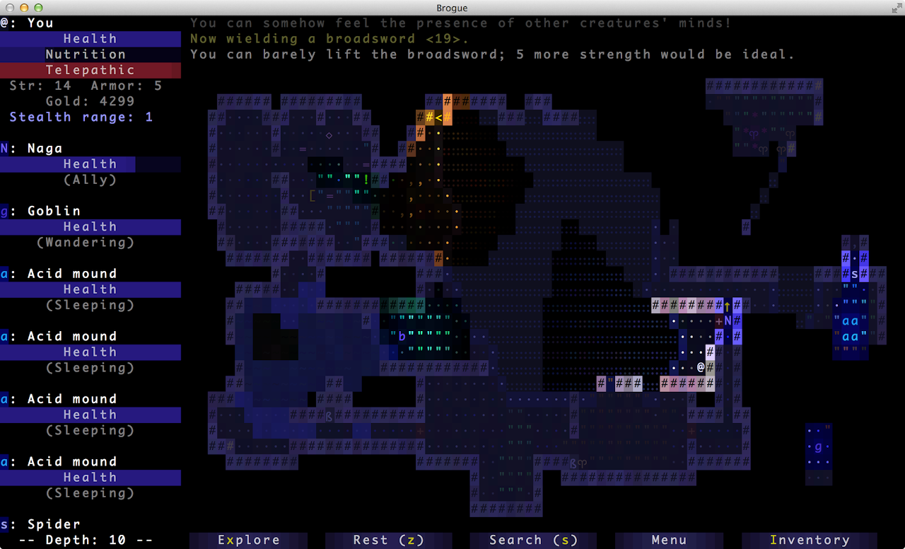 An ASCII dungeon