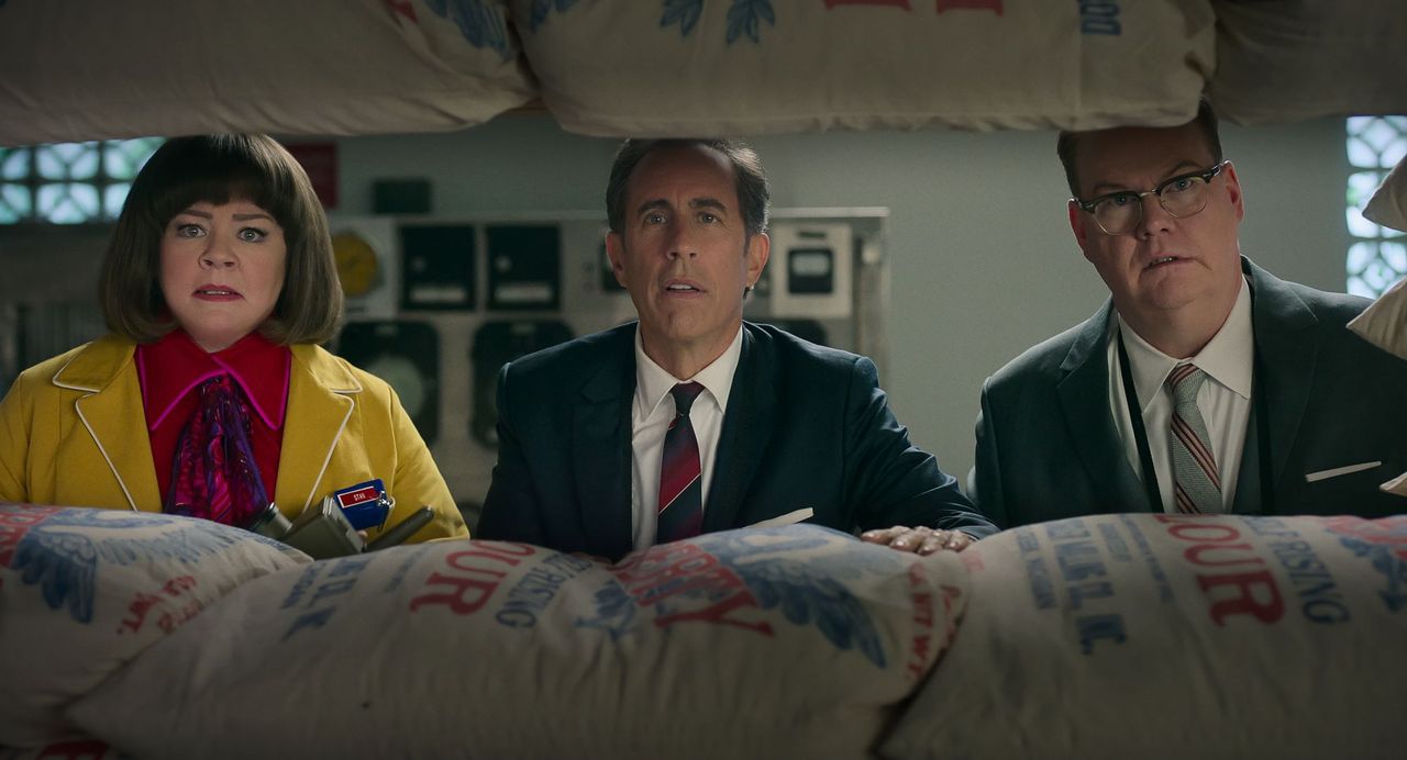 Melissa McCarthy, Jerry Seinfeld and Jim Gaffigan in Unfrosted