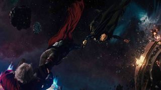 Thor and Loki experience a dramatic moment in space in "Thor."