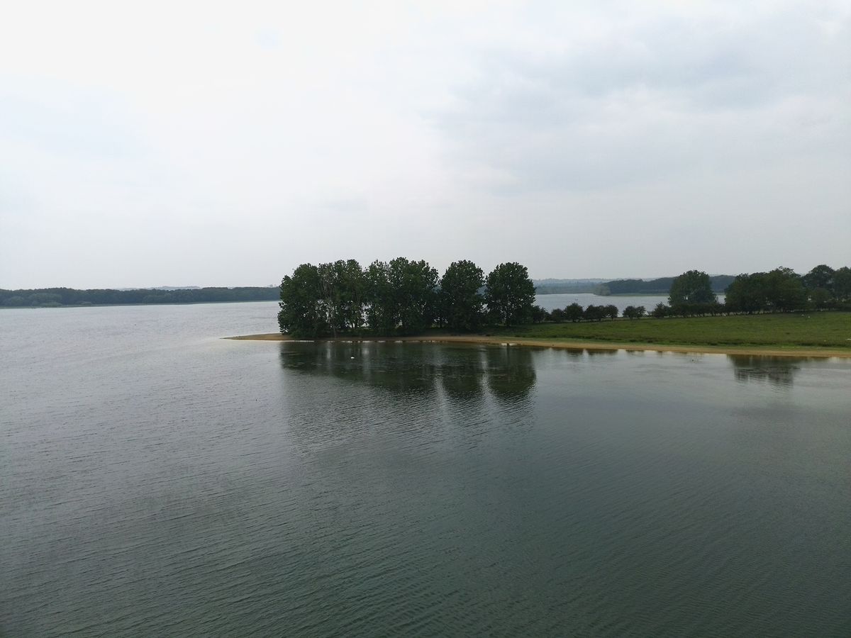 Photo of trees beside a lake taken with the Ruko U11MINI 4K drone