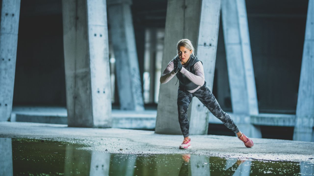 Woman doing a walking workout