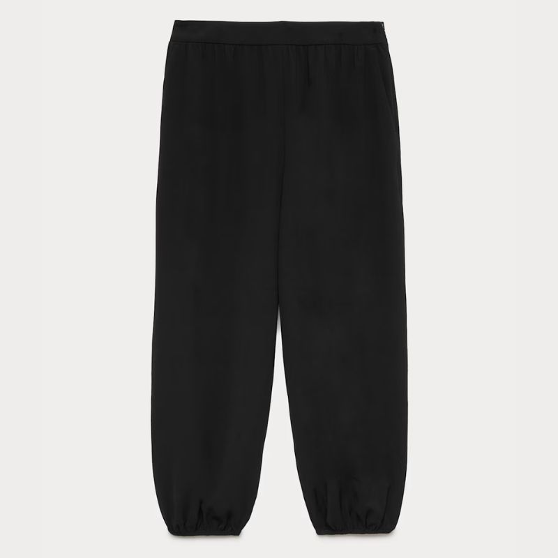 M&amp;amp;S, black balloon trousers