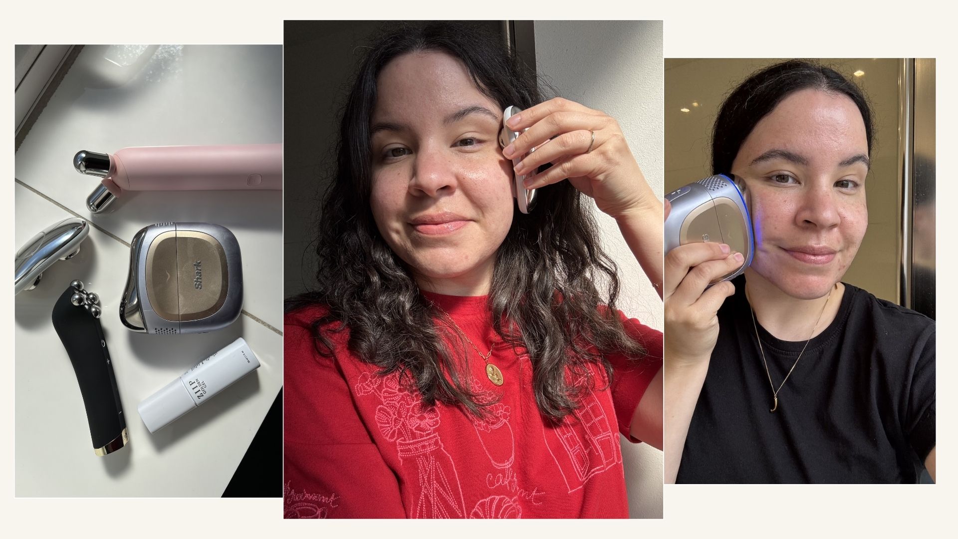 Mica Ricketts testing the best facial sculpting tools