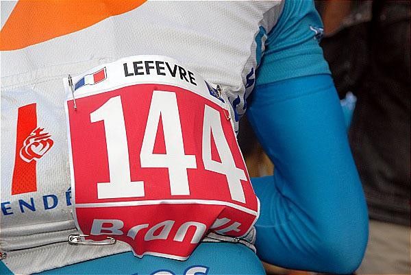 A red number for Most aggressive rider Laurent Lefevre.