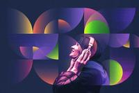 Image of a younger person in headset